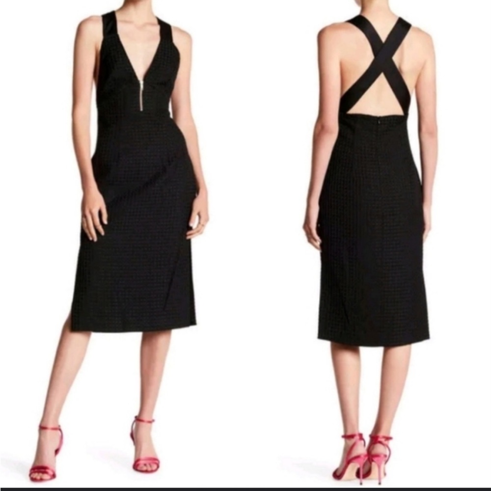 KEEPSAKE the Label Black cross back Midi Dress